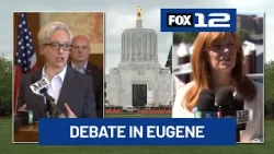 Oregon gubernatorial candidates Kotek, Drazan face off during debate in Eugene