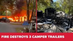Fire destroys 3 camper trailers at Old Orchard Beach campground