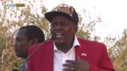 PRESIDENT MASISI ADDRESSING FOLLOWERS AT A BDP RALLY