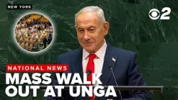 UN representatives walk out before Netanyahu speech defending strikes on Iran nuclear facilities