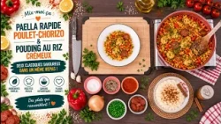 Mix-moi ça: Paella Rapide Poulet-Chorizo & Pouding au Riz Crémeux