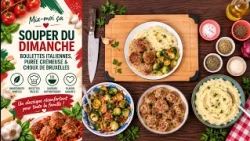 Mix-moi ça: Souper du Dimanche | Boulettes Italiennes, Purée Crémeuse & Choux de Bruxelles