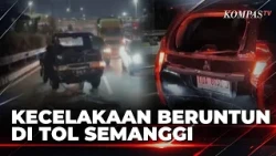 4-Vehicle Pileup on Semanggi Inner City Toll Road, Driver Briefly Trapped | KOMPAS PAGI