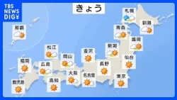 Expect clear, autumn skies across a wide area today (the 3rd); plenty of sunshine in Kanto makes ...