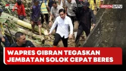 Tinjau Lokasi Banjir Solok, Wapres Gibran Tegaskan Jembatan Rusak Harus Cepat Beres #Beritasatu