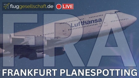 Frankfurt Airport Evening Air Traffic