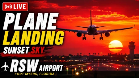Southwest Florida International Airport - RSW - Sunset Plane Spotting